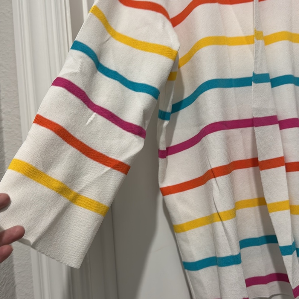 Women’s RED multicolored open cardigan - XL - NWOT - Picture 2 of 4